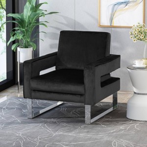 Kirkwood Modern Glam Velvet Club Chair - Christopher Knight Home - 1 of 4