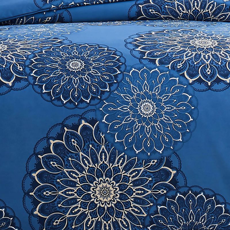 Southshore Fine Living Midnight Floral Oversized Down Alternative Comforter Set, 5 of 8