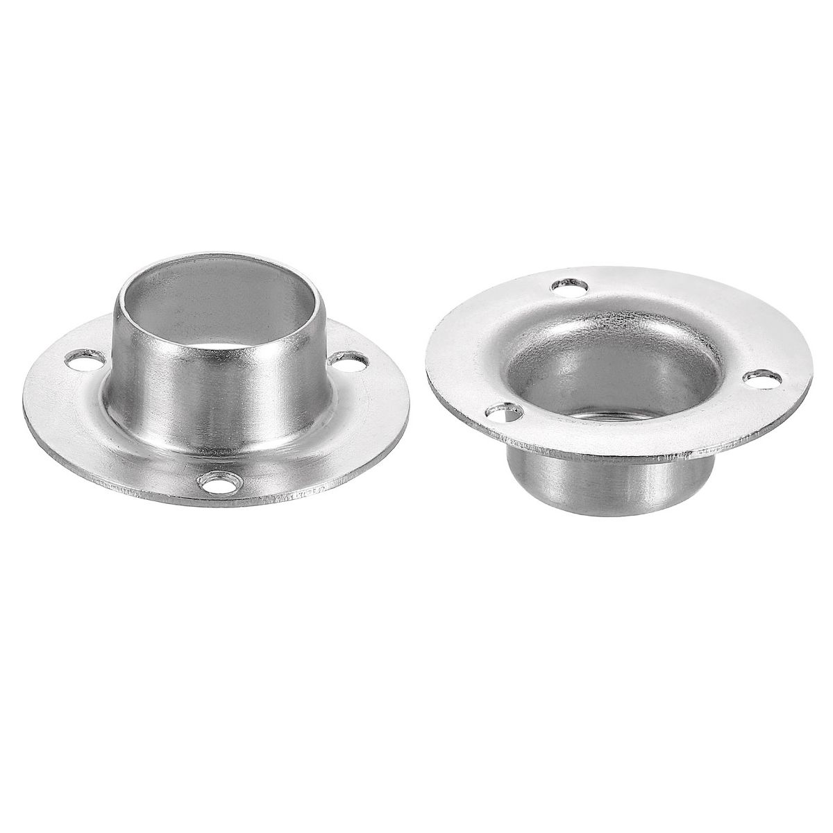 Unique Bargains O-Shaped Stainless Steel Closet Shower Rod Holder 4 Pcs - thumbnail 8