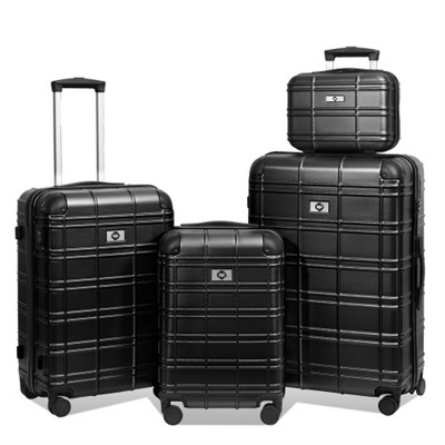 BEAFUP Luggage Sets ABS+PC Hardshell Luggage Hardside Lightweight Durable Suitcase Spinner Wheels Suitcase with TSA Lock (12/20/24/28)