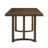 Christopher Knight Home Nicholas 69" Rubberwood Modern 6 Seater Rectangle Dining Table Walnut - 4 of 4