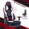 Kumasinova Massage Swivel Gaming Chair Office Chairs with Reclining Back,Adjustable Height&Footrest,Ergonomics Video Game Chair Office,250lbs Max - 3 of 4