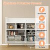 COZONY Dresser TV Stand 8-Drawer Wooden Entertainment Center with LED Light Charging Station Wide Storage for Bedroom Living Room - 4 of 4