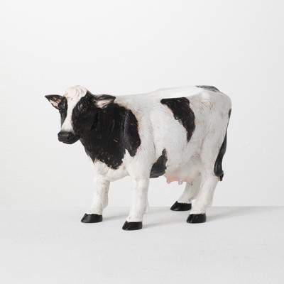 Sullivans Cow Planter Vase 13.5"H Black and White