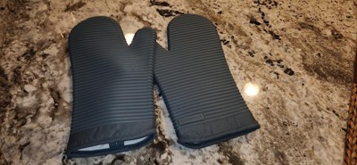 KitchenAid Ribbed Soft Silicone Oven Mitt 2-Pack Set, 7.5x13