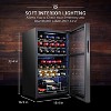 Ivation 33-Bottle Dual Zone Compressor Freestanding Wine Cooler Refrigerator - Black - 3 of 4