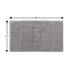 Square Honeycomb 100% Cotton Reversible Bath Rug Silver by Knightsbridge - 2 of 4