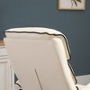 Faux Leather Swivel Reclining Chair with Ottoman, High Back and Thick Foam Padding - 2 of 4
