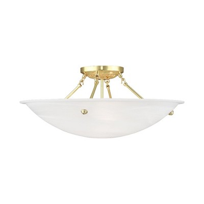Livex Lighting Oasis 4 - Light Flush Mount in  Polished Brass