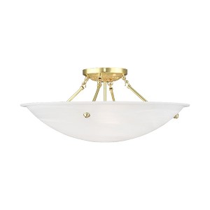 Livex Lighting Oasis 4 - Light Flush Mount in  Polished Brass - 1 of 1