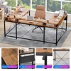 U Shaped Computer Gaming Desk, Reversible L Shaped Desk w/Monitor Stand, Large Corner Desk w/Storage Shelves for Home Office - 2 of 4
