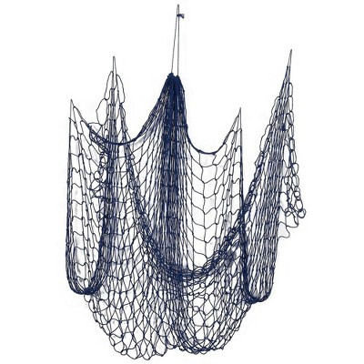 Blue Panda Fishing Net, Nautical Wall Decor (Blue, 79 x 60 In)