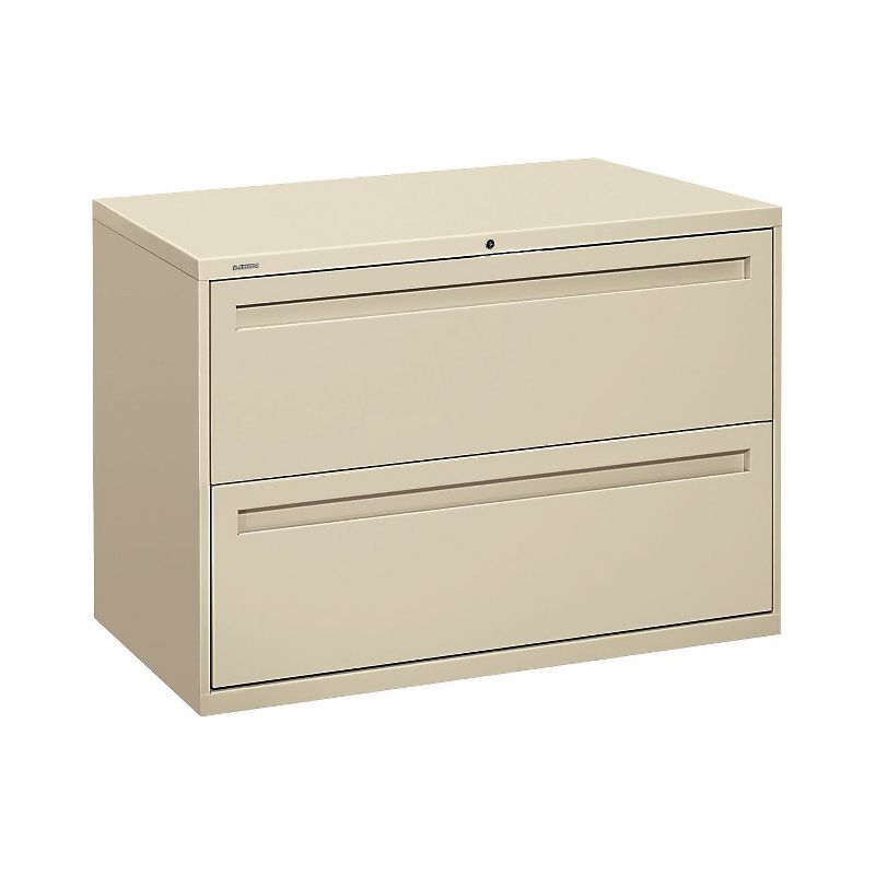 HON Brigade 700 Series Lateral File 2-Drawer 28-3/8Hx42Wx19-1/4"D Putty (HON792LL), 1 of 3