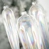 14"H, 10"H and 8"H Sullivans Silver Finial Ornament - Set of 3, Clear Christmas Ornaments - 2 of 2