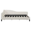 Luxystar Twin Size L-Shaped Linen Upholstered Daybed with Solid Wood Legs - 3 of 4