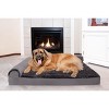 FurHaven Plush & Velvet Deluxe Chaise Lounge Orthopedic Sofa-Style Dog Bed - 3 of 3