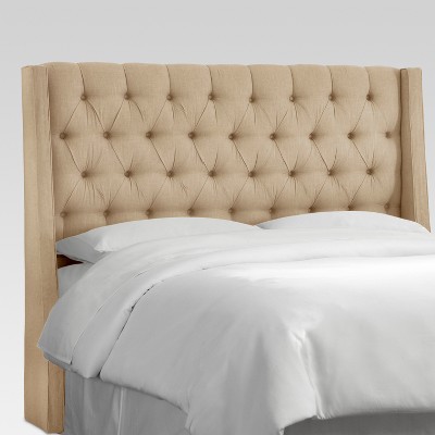 Full Gilford Tufted Wingback Headboard Linen - Threshold™