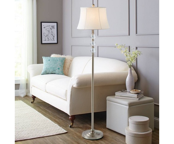 Stacked Ball Floor Lamp Nickel (Lamp Only) - Cresswell Lighting