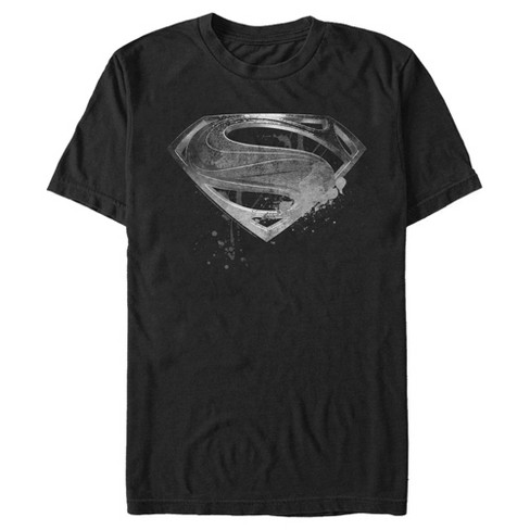 Superman t shirt black and outlet white