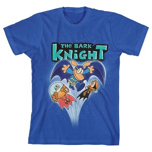 Dog Man The Bark Night Crew Neck Short Sleeve Youth Royal Blue T-shirt - 1 of 3