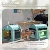 Gulches Portable Soft-Sided Cat Carrier with Divider & Cushions - Travel Pet Carrier, Green - 3 of 4