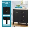36 Inch Bathroom Vanity with Ceramic Sink Bathroom Storage Cabinet with 2 Doors amd 3 Drawers 2 Doors - 2 of 4