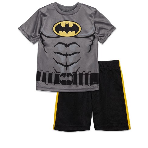 DC Comics Batman Superman Boys T-Shirt and Mesh Shorts Set 