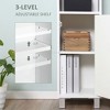 Resenkos Bathroom Cabinet, Narrow Storage Unit, Floor Cabinet for Living Room, Entryway, Kitchen, WHite - 2 of 4