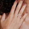 Pompeii3 1 1/3Ct Diamond & Moissanite Accent Engagement Ring in 10k Gold - 4 of 4