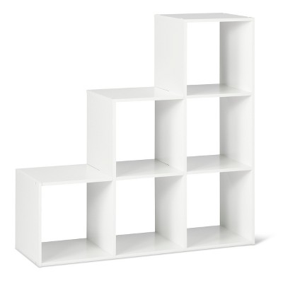 White 6-Cube Organizer Shelf with Finished Back