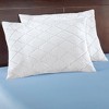 Collections Etc Quilted Pillow Covers with Zippered Closure - Set of 2 - 2 of 3