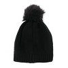 G&S Originals Women's Knit Winter Beanie with Synthetic Fur Pom and Rhinestones - 2 of 4