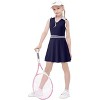 Youth Girls Golf Polo Tennis Dress with Shorts Outfits Kids Tennis Active Sports Dress Set Activewear - 4 of 4