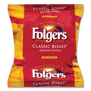 Folgers Coffee Filter Packs, Classic Roast, .9oz, 160/Carton - 1 of 4