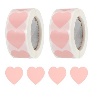 Unique Bargains Self-Adhesive Heart Decorations Stickers for Envelope Wedding 1000 Pcs - 1 of 4
