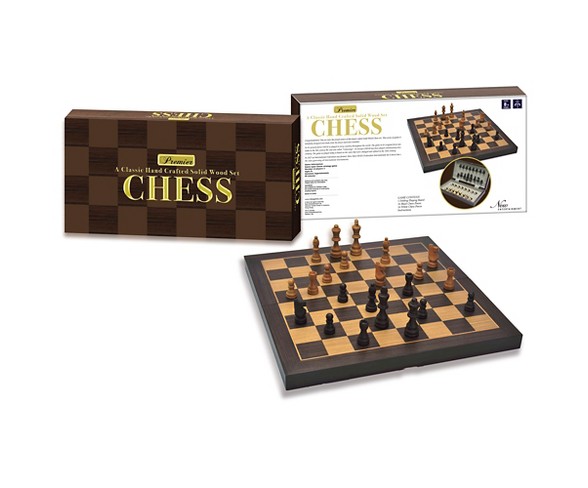 Intex Entertainment Premier Wooden Chess Board Game