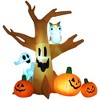 Hachikiko 7.5' Tall Halloween Inflatable Haunted Tree Outdoor Decor, Spooky Ghost, Owl & Pumpkins, Blow Up Yard Decoration - 3 of 4