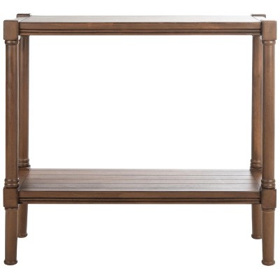 Rafiki Brown Pine Wood Console Table with Shelf