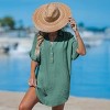 Women's Breezy Beach Button-Down Beach Cover-Up Shirt Dress - Cupshe - 4 of 4
