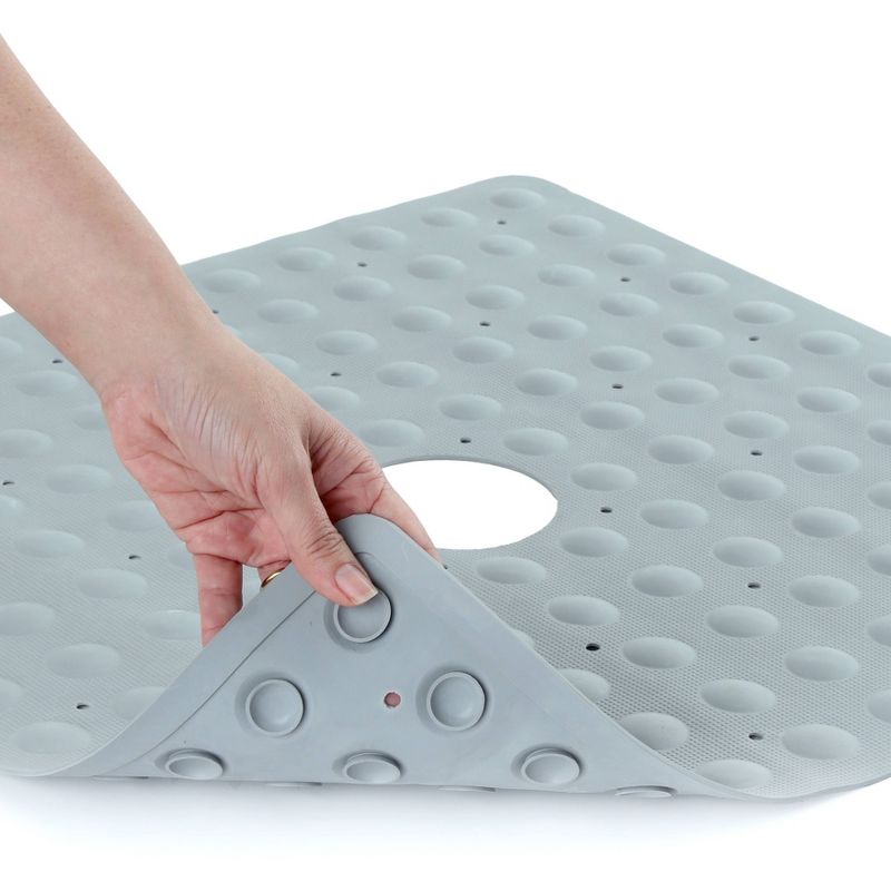 Rubber Non-Slip Square Shower Mat with Microban - Slipx Solutions, 3 of 5