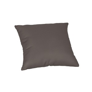 Casual Cushion Solid Sunbrella Fabric 1-Piece Indoor/Outdoor Square Throw Pillow - 1 of 4
