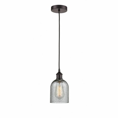 Caledonia - 1 Light Cord Hung Mini Pendant In Industrial Style-9.75 Inches Tall and 5 Inches Wide
