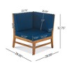 NicBex 6-Piece Acacia Wood Outdoor Patio Sofa Set, Modular Sectional Sofa with Coffee Table, Coastal Outdoor Couch Set - 4 of 4