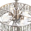 Airsurfer 20" Caged Crystal Ceiling Fan with Remote, 5 Reversible Gray ABS Blades, E26 *4 (Bulbs Not Included) - 4 of 4
