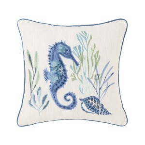 C&F Home Seahorse Crescent Bay Embroidered Throw Pillow - 1 of 4