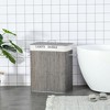JANSNO Bamboo Laundry Hamper with 2 Removable Bags, Lid & String Handles, 26.4-Gallon Capacity - 2 of 4