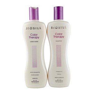 Biosilk Color Therapy Shampoo (12 oz) & Biosilk Color Therapy Conditioner (12 oz) DUO SET - Lock in the Vibe: Color That Shines Like Silk - 1 of 4