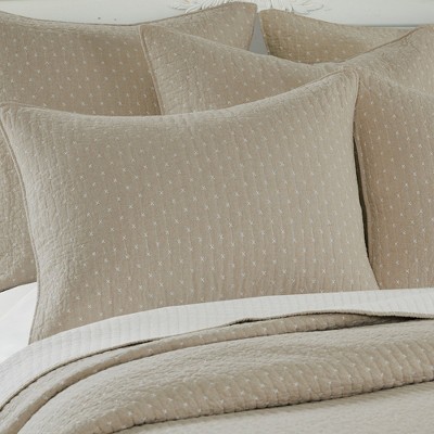 Taupe Full Cotton Reversible Quilt Set