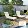 Outsunny Foldable Lounge Chair Cushion Set of 2, UPF50+ 230gsm Olefin and 25D High-Density Foam, Chaise Lounge Cushion Set, 80" x 26" - 3 of 4