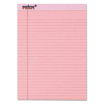 Tops Prism Plus Colored Legal Pads 8 1/2 x 11 3/4 Pink 50 Sheets Dozen 63150